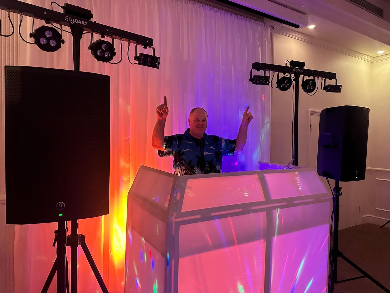 Professional DJ setup at event